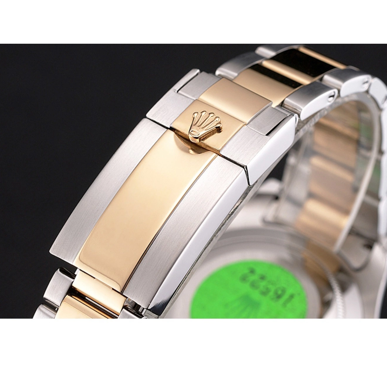 Aaa replica watch Two Gold Steel Case Bracelet Yacht-Master Stainless Dial Tone White Bezel Rolex 0823